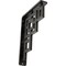 Ekena Millwork Eris Wrought Iron Bracket, (Single center brace), Antiqued Silver 1 1/2"W x 5 1/2"D x 8"H BKTM01X05X08SERASV - alternate 1